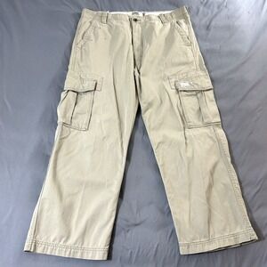Y2K Levi's Cargo Pants Mens 38x30 (meas 38x29) Khaki Beige Loose Fit